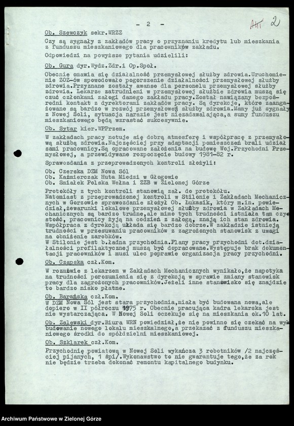 image.from.unit.number "Protokóły z posiedzeń Komisji Zdrowia, Ochrony Środowiska i Spraw Socjalnych Wojewódzkiej Rady Narodowej w Zielonej Górze; Nr 4 - 6; Tom 2 "
