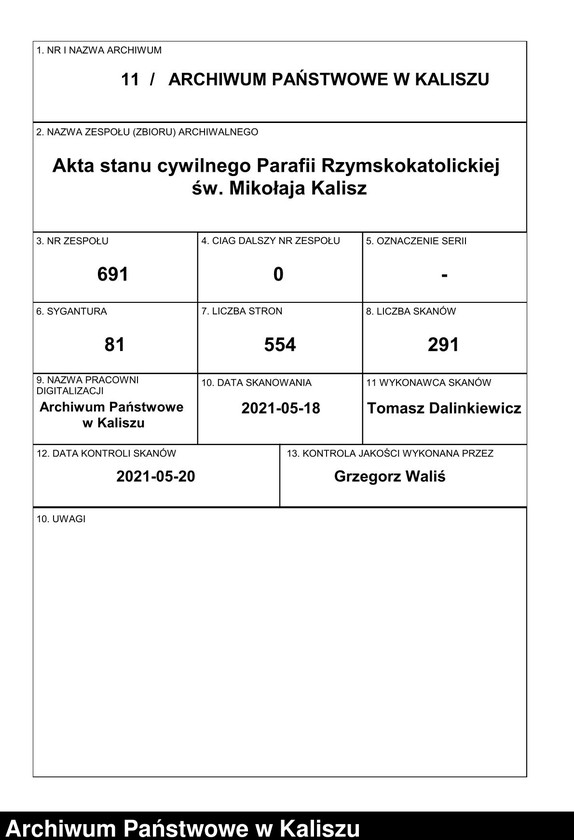 image.from.unit.number "Księga urodzeń, małżeństw i zgonów (duplikat) - tom I"
