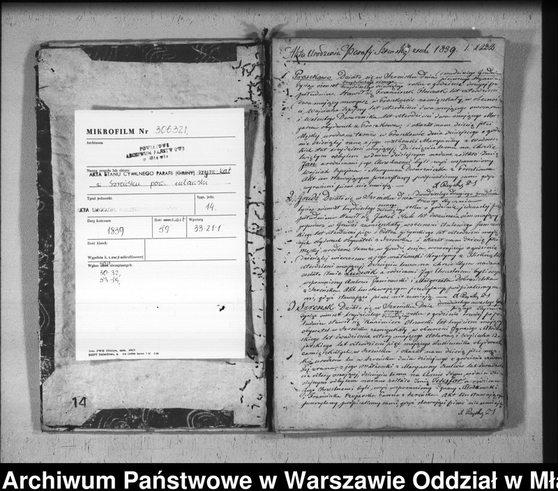 Obraz 3 z jednostki "Akta urodzeń, małżeństw i zgonów"