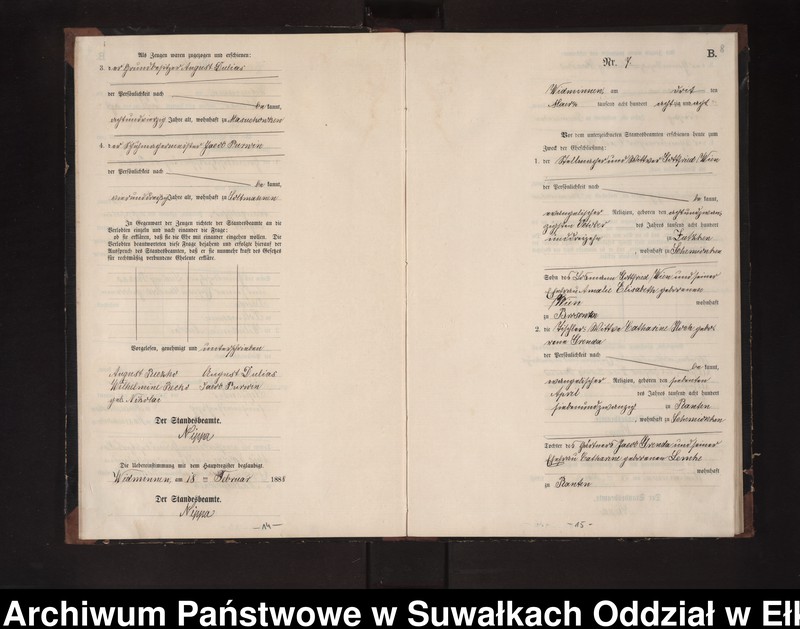image.from.unit.number "Heiraths-Neben-Register des Preussischen Standes-Amtes Widminnen Kreis Loetzen"