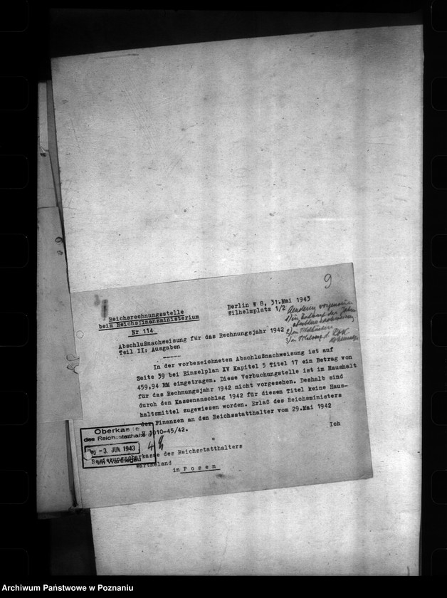 Obraz 13 z jednostki "Reichsdomänenverwaltung. Reichsbodenfonds. Reichswasserwirtschaftsverwaltung. Landeskulturverwaltung"