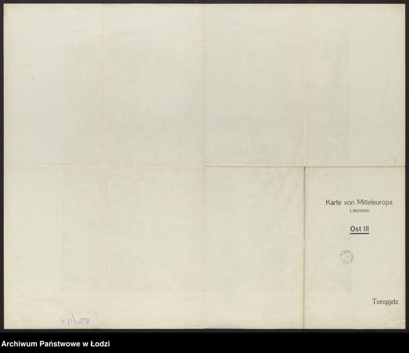 Obraz 2 z jednostki "Übersichtskarte von Mitteleuropa Toropjetz"
