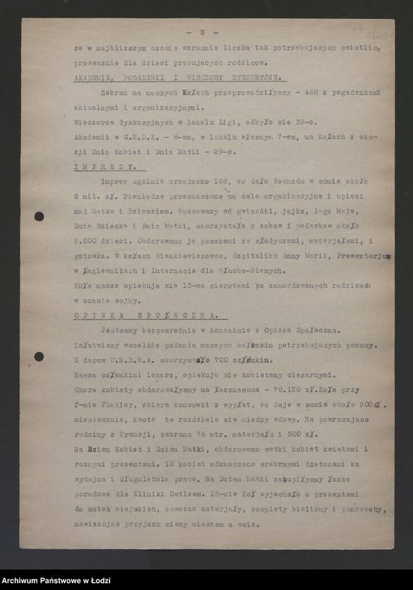 Obraz 13 z jednostki "Sprawozdania z akcji organizowanych przez Wydział"