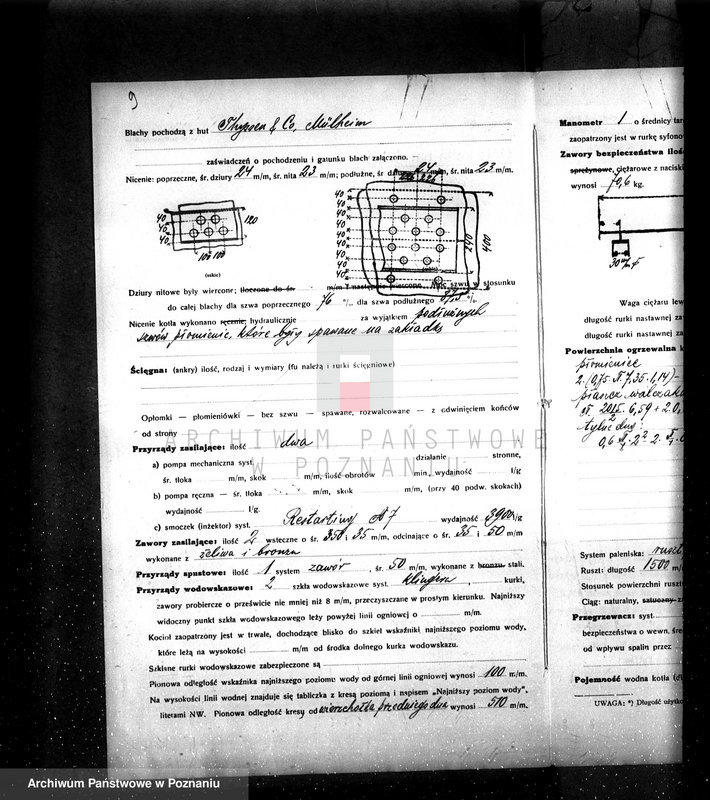 Obraz 14 z jednostki "Gorzelnia rolnicza w maj. Goli pow. Gostyński własność Edward Potworowski. nr woj. kotła 1323"