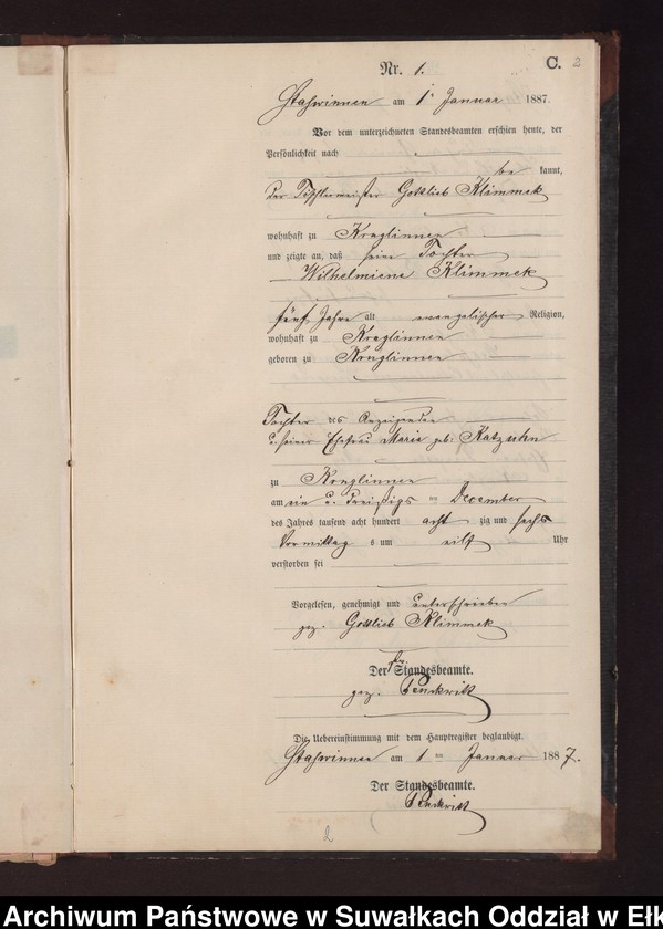 image.from.unit.number "Sterbe-Neben-Register des Preussischen Standes-Amtes Stasswinnen Kreis Loetzen"