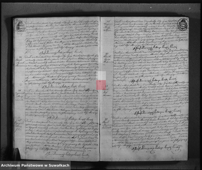 Obraz 16 z jednostki "Księga duplikat urodzonych, zaślubionych i umarłych parafii katolickiej Puńsk na rok 1850"