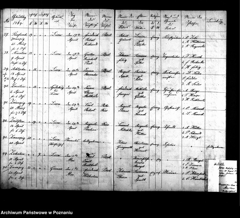 Obraz 19 z jednostki "Duplikat der Getrauten, Gebornen u. Verstorbenen"