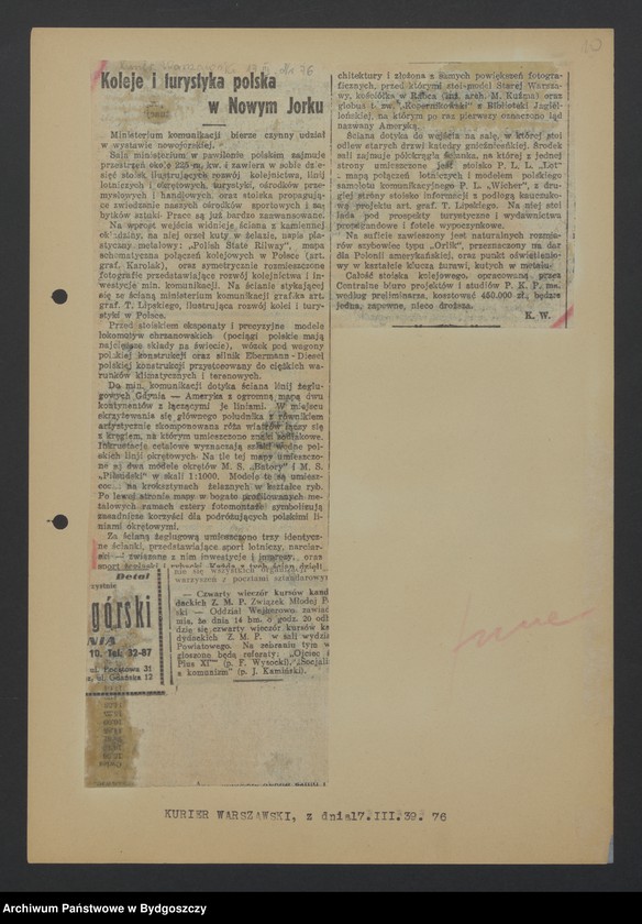 image.from.unit.number "Inne wystawy - wycinki prasowe"