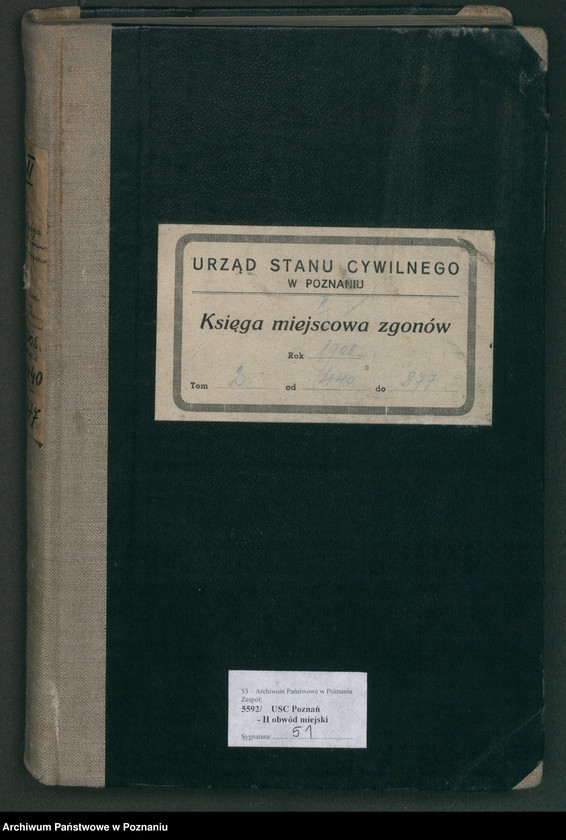 Obraz 2 z jednostki "Księga miejscowa zgonów tom II [Rejestr główny zgonów]"