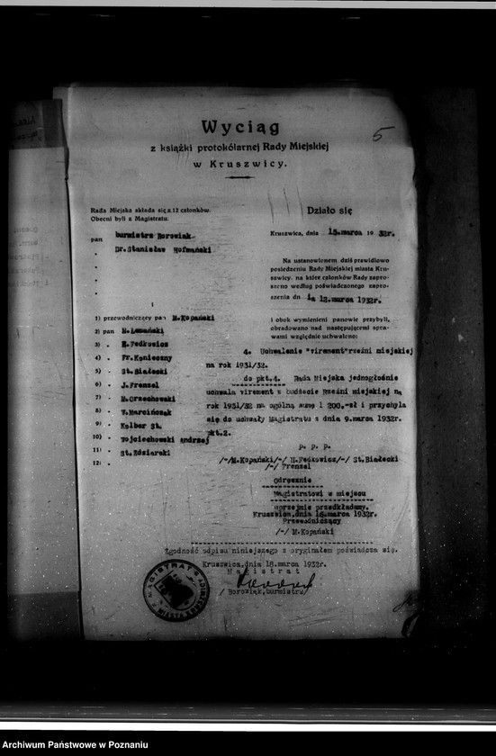 Obraz 9 z jednostki "Miasto Kruszwica Budżety i sprawy rachunkowe 1632/33-1933/34"