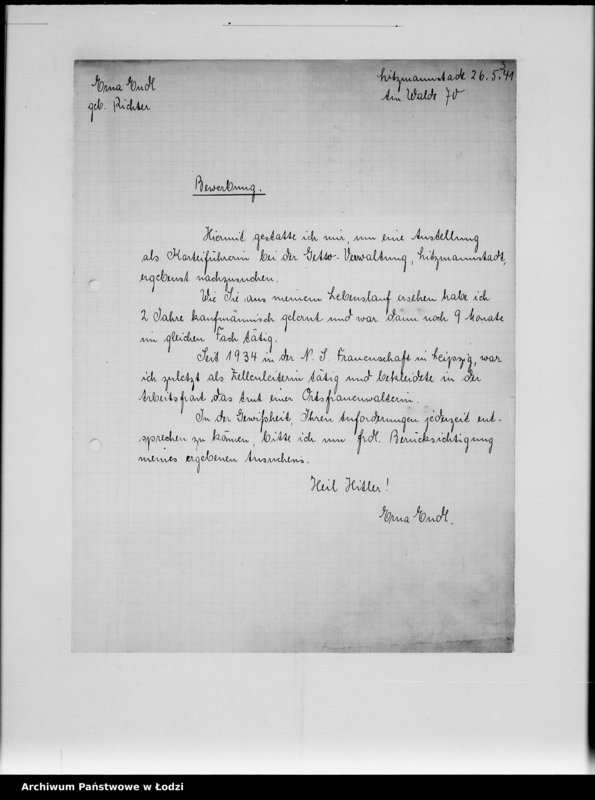 Obraz 8 z jednostki "Ausgeschiedene Angestellte F-G [Akta personalne]"