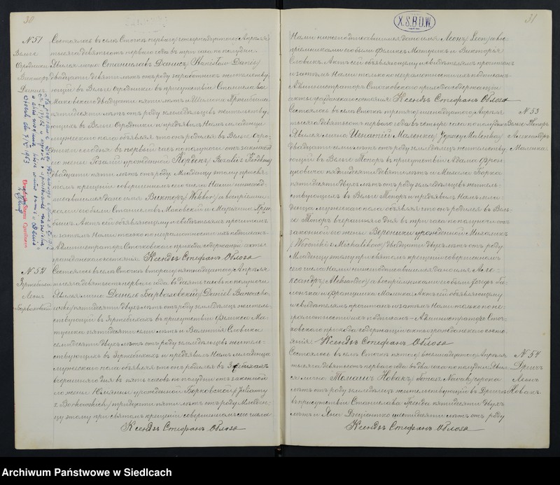 Obraz 19 z jednostki "[Akta urodzonych, zaślubionych i zmarłych]"