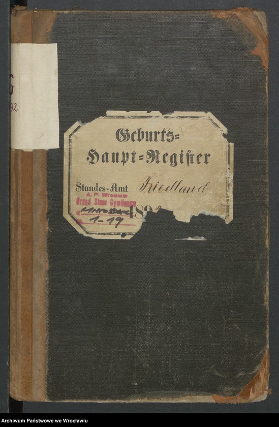 image.from.unit.number "Księga urodzeń USC Mieroszów (Friedland) 1892"