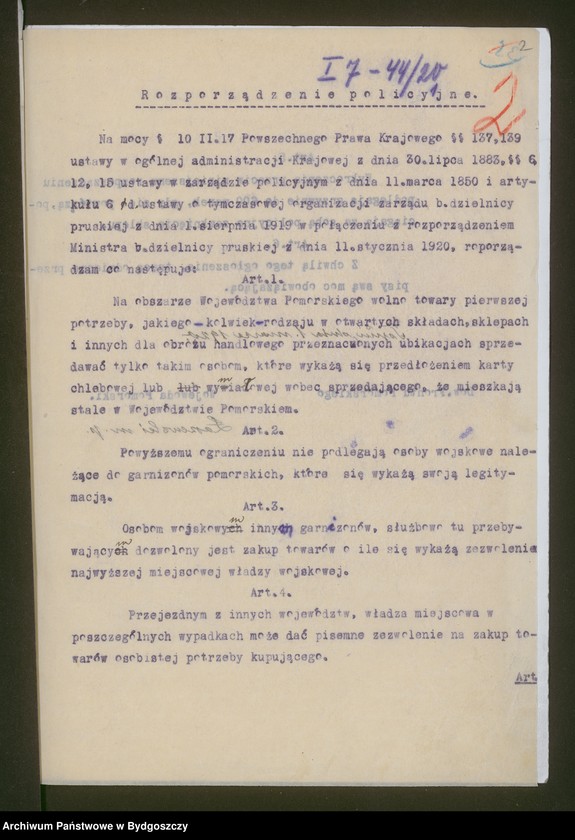 Obraz z jednostki "[Rozporządzenia Wojewody Pomorskiego dotyczące bezpieczeństwa publicznego]"