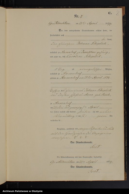 image.from.unit.number "Sterbe-Neben-Register Nr 1 - 21"