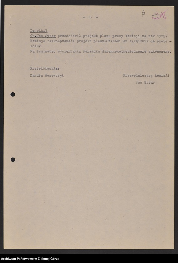 image.from.unit.number "Protokóły z posiedzeń Komisji Zdrowia, Spraw Socjalnych i Ochrony Środowiska Wojewódzkiej Rady Narodowej w Zielonej Górze"