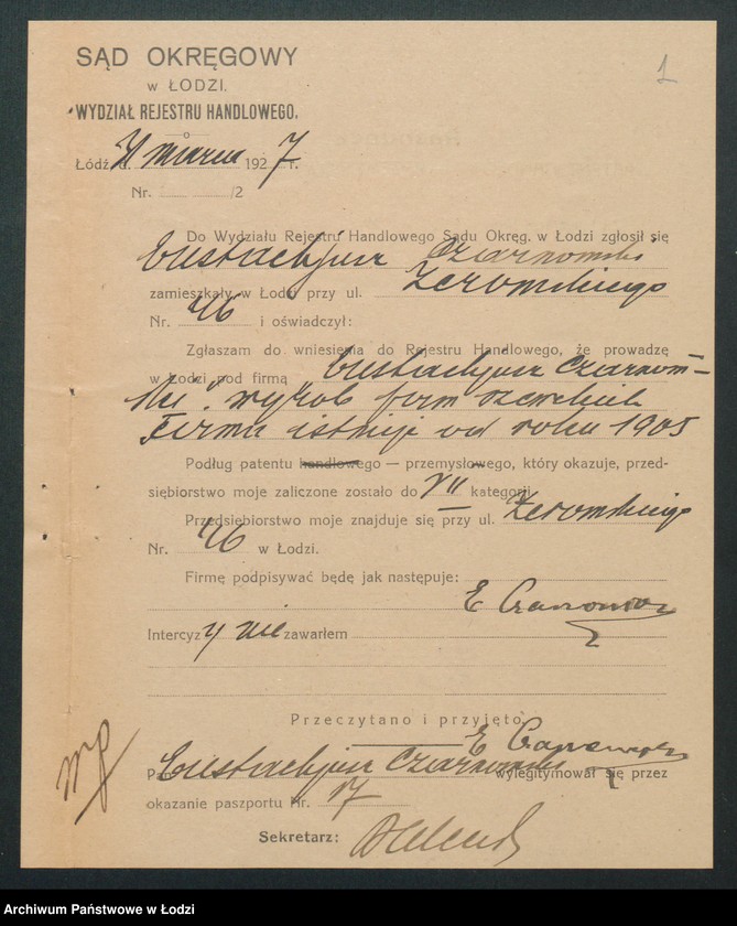 Obraz 3 z jednostki "Eustachjusz Czarnowski- wyrób form szewskich"