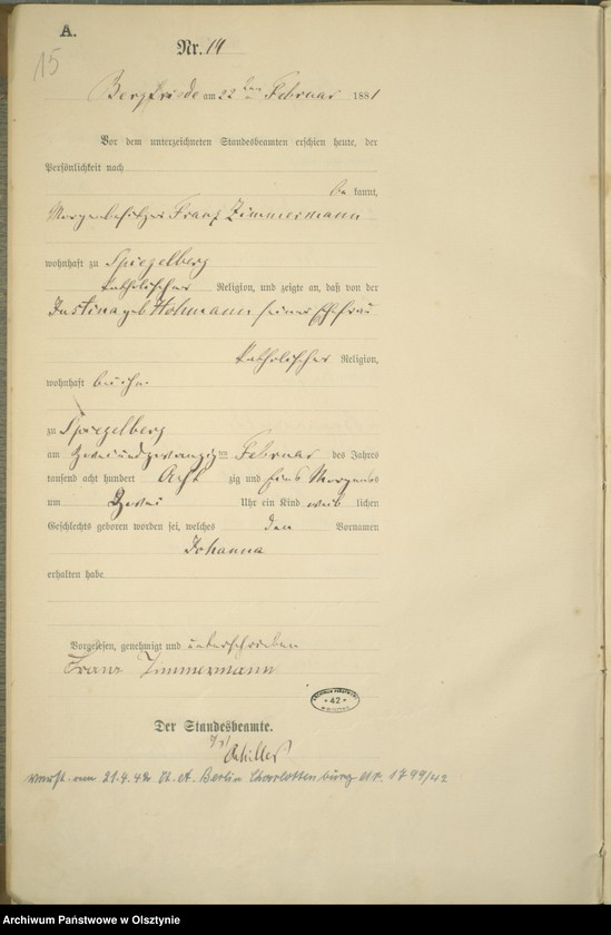 image.from.unit.number "Geburts-Haupt-Register Nr 1 - 98"