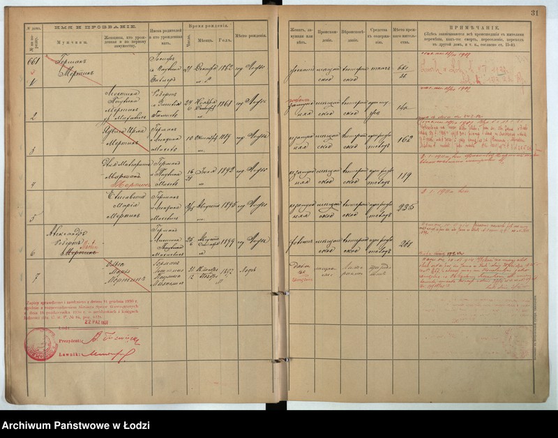 Obraz 17 z jednostki "[Księga ludności stałej m. Łodzi guberni piotrkowskiej nr domu 661-673]"