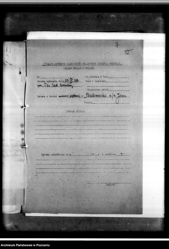 Obraz 11 z jednostki "Okręgowy Sąd Związkowy w Poznaniu"