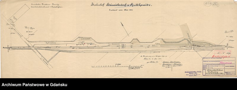 image.from.unit.number "Eisenbahn Direktion Danzig. Eisenbahnbetriebsamt 1 Deutsch Eylau. Bahnhof Heinrichsdorf - Ruttkowitz. Zustand vom Mai 1917"