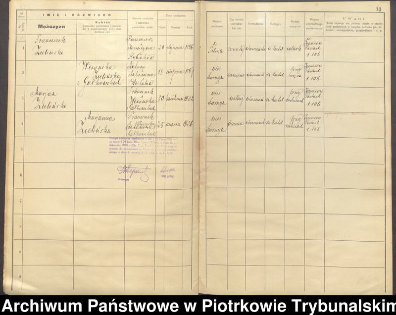 image.from.unit.number "[Księga ludności stałej gminy Ręczno] wieś Ignaców Poduchowny i Nowinki"