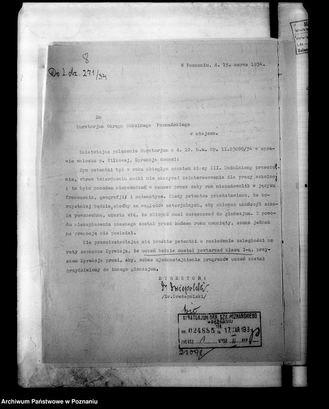 Obraz 12 z jednostki "Państwowe Gimnazjum imienia Bergera- Poznań [między innymi sprawozdanie z egzaminu dojrzałości eksternów]"