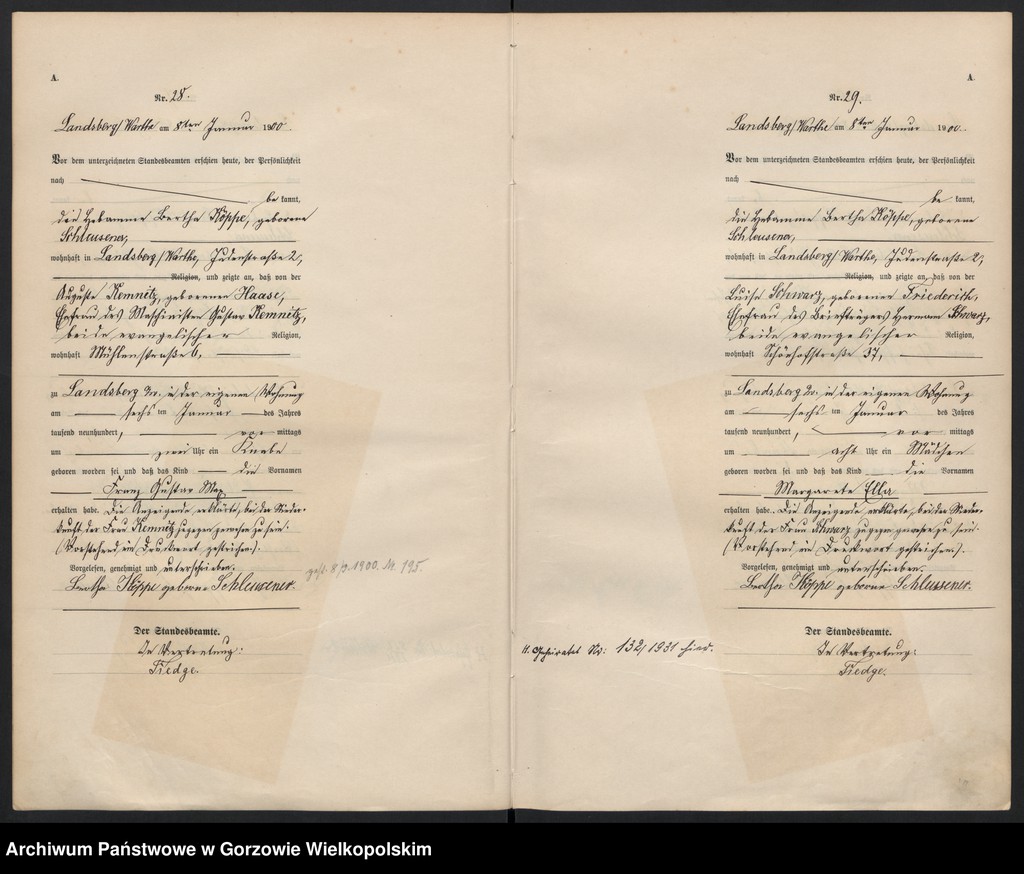 Obraz 18 z jednostki "Geburts Register"