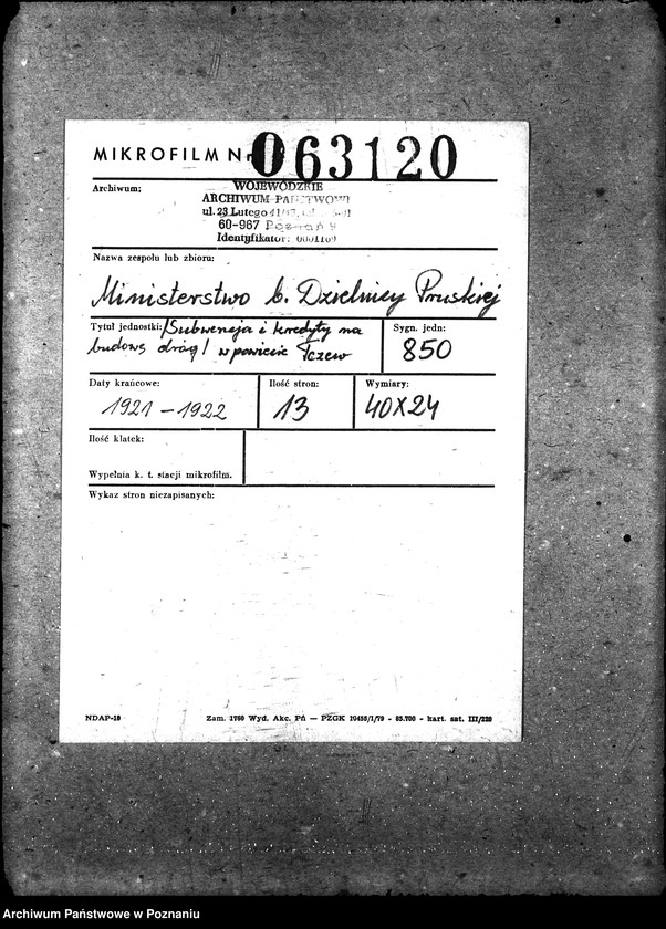 Obraz 2 z jednostki "{Subwencja i kredyty na budowę dróg w powiecie Tczew]"