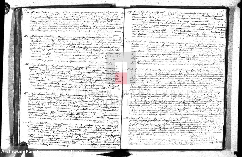 image.from.unit.number "Księga duplikat urodzonych, zaślubionych y umarłych parafii wigierskiey z roku 1830"
