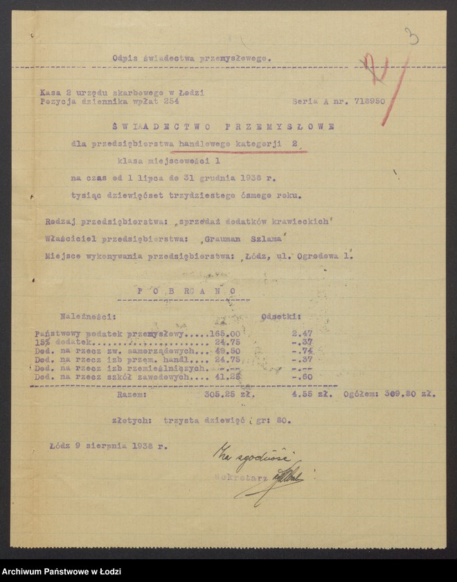 Obraz 5 z jednostki "Szlama Grauman- sprzedaż dodatków krawieckich"