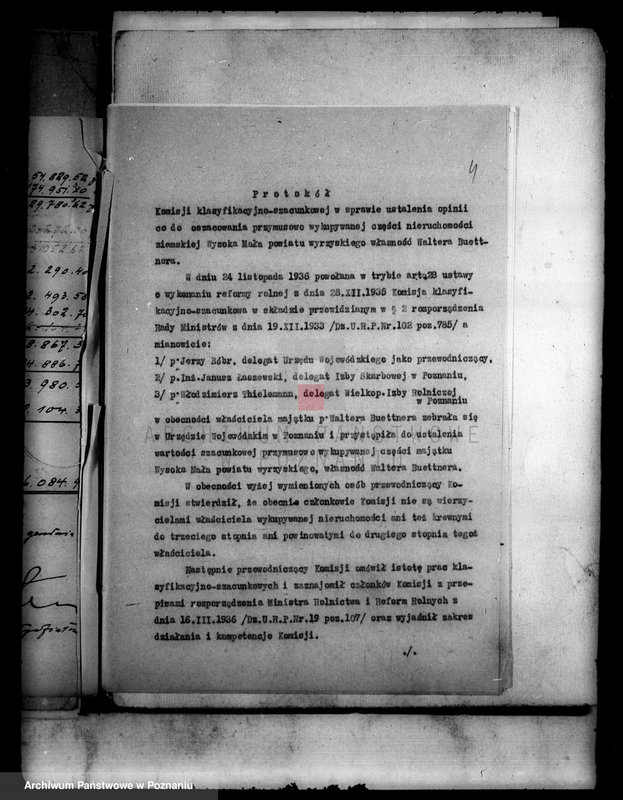 Obraz 8 z jednostki "Operat szacunkowy gruntów przymusowo wykupionych z majątku Wysoka-Mała powiatu wyrzyskiego"