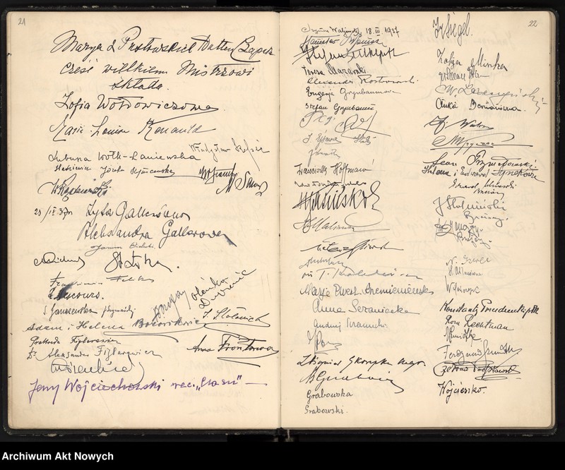 image.from.unit.number "Genialnemu Wirtuozowi Ignacemu Paderewskiemu w hołdzie - widzowie filmu "Sonata Księżycowa". Warszawa, kino "Cassino" 1937 (List dyrekcji kina, album podpisów widzów)"