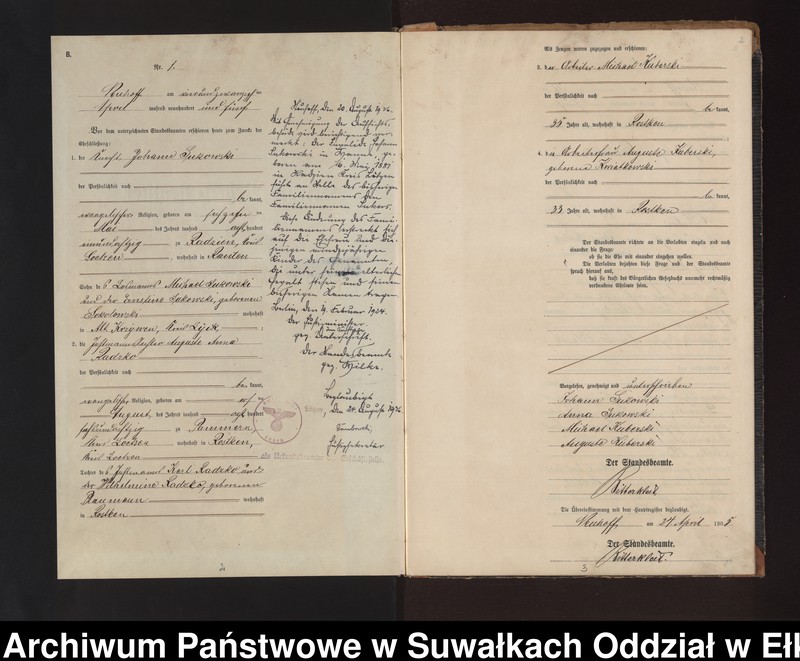 image.from.unit.number "Heirats-Neben-Register des Preussischen Standes-Amtes Neuhoff Kreis Loetzen"