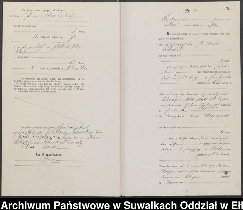image.from.unit.number "Heiraths-Haupt-Register des Königlich Preussischen Standes-Amtes Lucknainen Kreis Sensburg für das Jahr 1880[do 1883]"