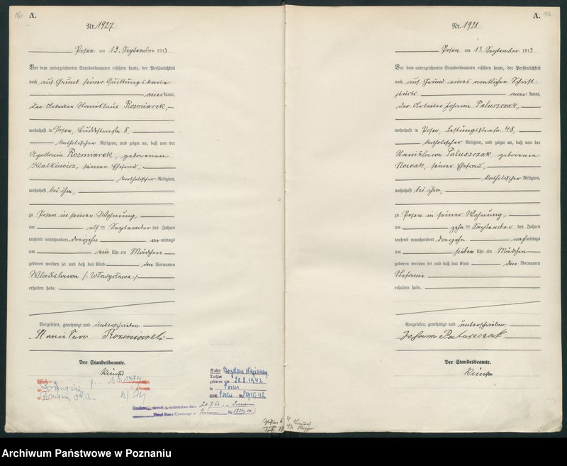 Obraz 11 z jednostki "Księga miejscowa urodzeń tom V [Rejestr główny urodzeń]"