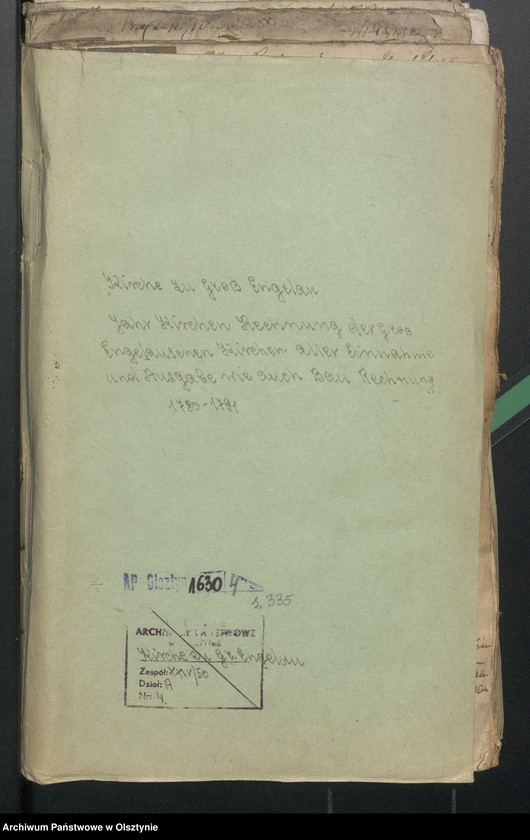 image.from.unit.number "Jahr Kirchen Rechnung der Gross Engelauschen Kirchen aller Einnahme und Ausgabe wie auch Bau-Rechnung"