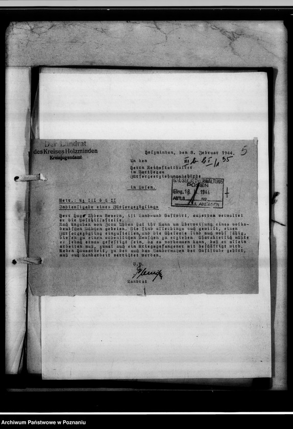 Obraz 9 z jednostki "Anträge auf Überweisung von Fürsorgezöglingen in den Dienst."