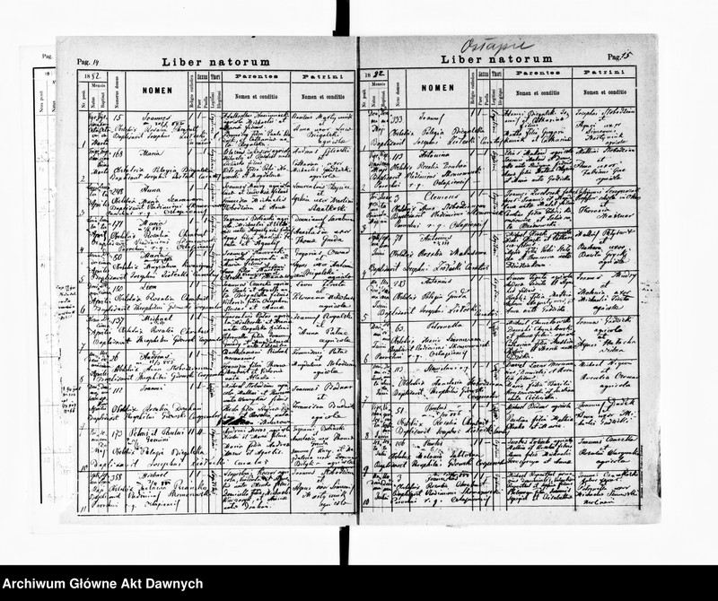 image.from.unit.number "Parafia: Grzymałów. Dekanat: Skałat. Księga metrykalna urodzeń dla wsi Ostapie*."