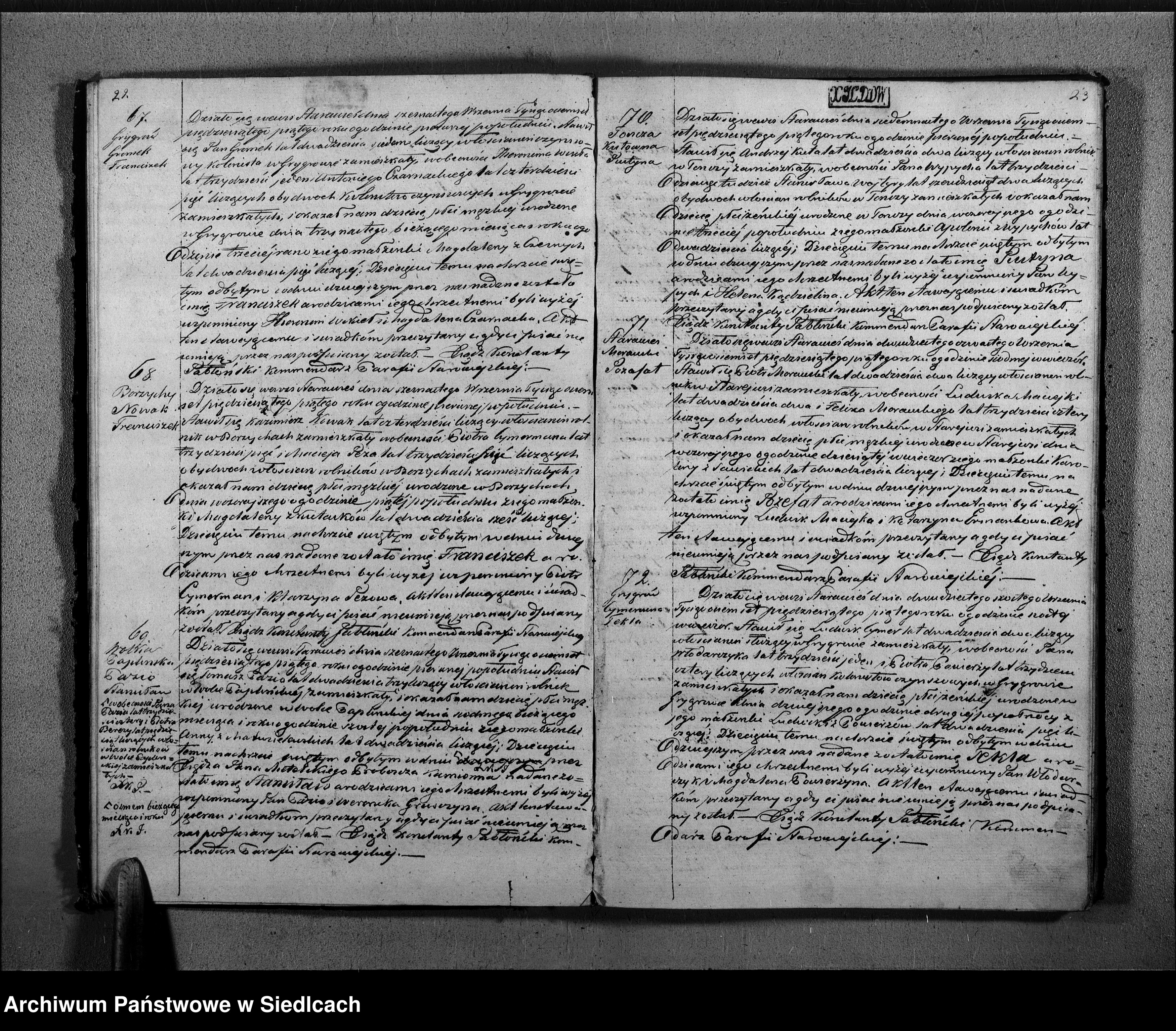 Skan z jednostki: Akta urodzeń, małżeństw, zgonów