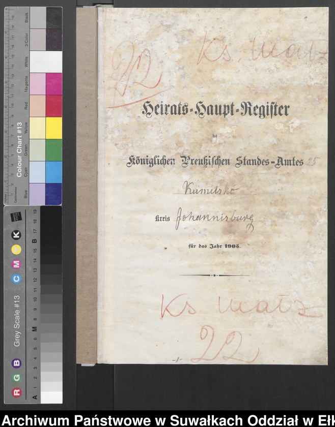 image.from.unit.number "Heirats-Haupt-Register des Königlichen Preussischen Standes-Amtes Kumilsko Kreis Johannisburg"