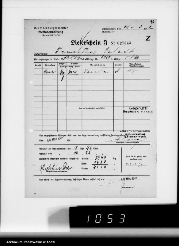 Obraz 15 z jednostki "Aufträge, [Lieferscheinen und Rechnungen] 13541-13600"
