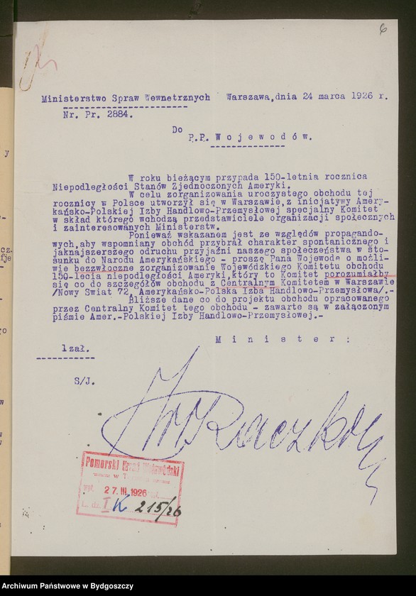 image.from.unit.number "[150-ta Rocznica Niepodległości Stanów Zjednoczonych - Organizacja Wojewódzkiego Komitetu Obchodu]"