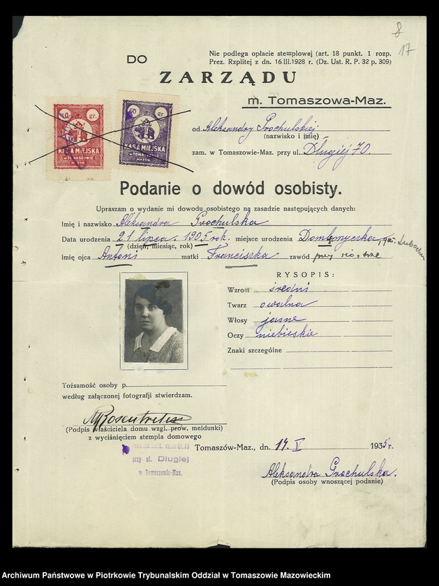 Obraz 20 z jednostki "Dowodów osobistych od nr 641 do 830. Tom IV"