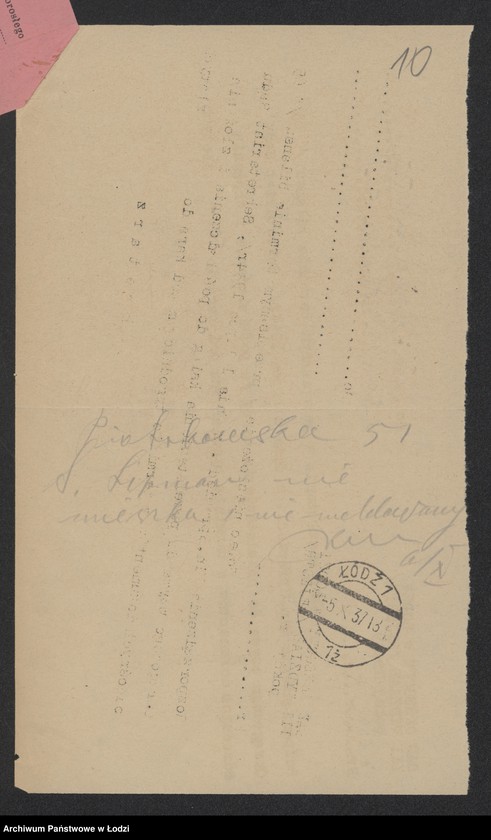 Obraz 12 z jednostki "Samuel Lipman – sprzedaż towarów włókieniczych"