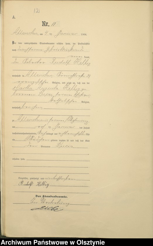 image.from.unit.number "Geburts-Haupt-Register Tom I, Nr 1 - 398"