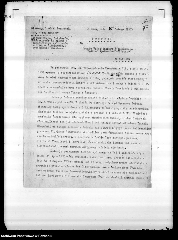 Obraz 11 z jednostki "/Polski Związek Lokatorów i Sublokatorów w Poznaniu/"