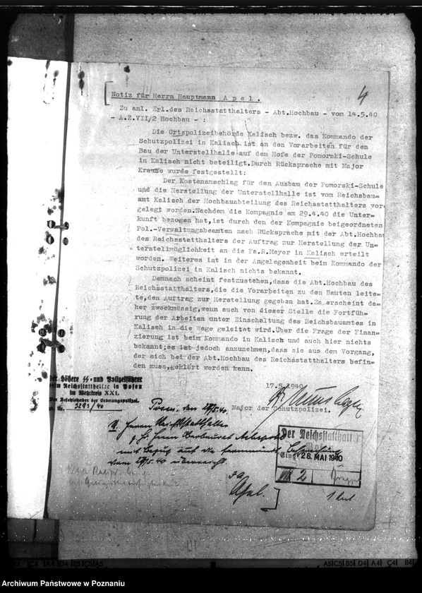 Obraz 8 z jednostki "Unterbringung einer Polizei- Kompanie in Kalisch"