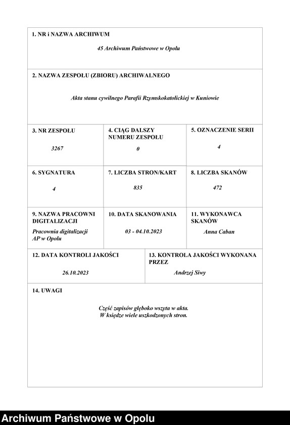 image.from.unit.number "General-Acten des Königlichen Kreis-Gerichts zu Rosenberg O/S. betreffend die Einforderung der Kirchen-Duplicate der katholischen Filialkirche zu Kotschanowitz [chrzty i zgony 1854-1868 oraz śluby 1850-1868"
