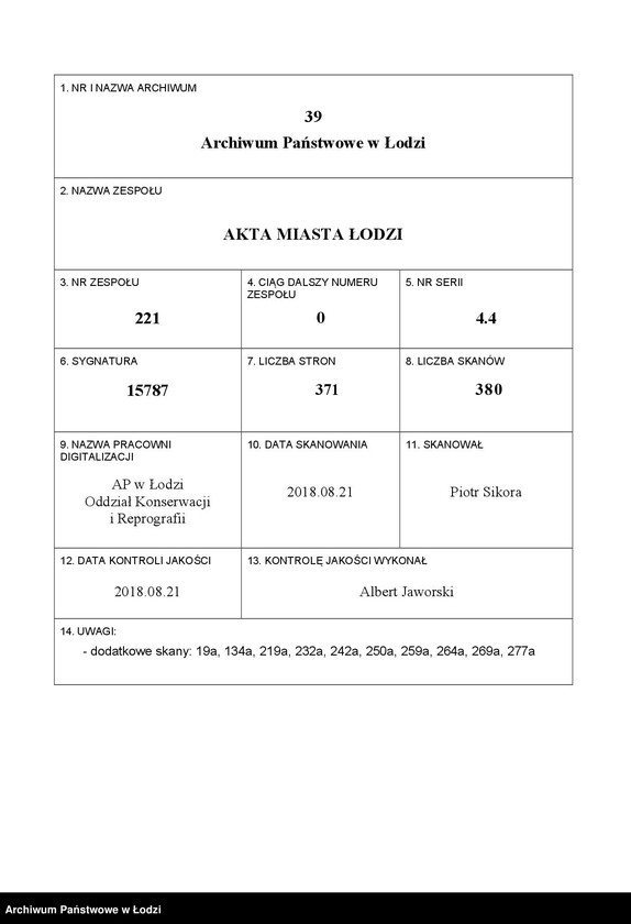 Obraz 1 z jednostki "Księga inwentarzowa nieruchomości m. Łodzi ul. Legionów"